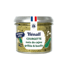 Préparation à tartiner à base de courgette, noix de cajou et basilic