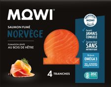 SAUMON FUME MOWI NORVEGE ASC 4 TRANCHES