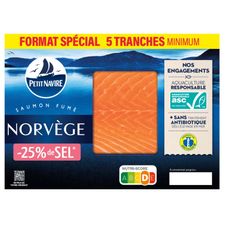 Saumon fumé Norvège -25% de sel