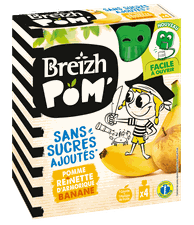 Purée de pomme banane sans sucres ajoutés