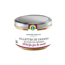 Rillettes pur canard au foie gras de canard 20% au foie de canard