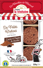 Les palets bretons pur beurre au cacao et aux pépites de chocolat