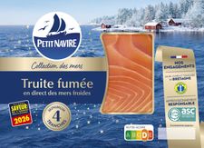 Truite fumée élevée en mer