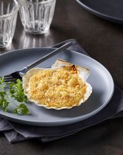 Coquilles Noix de Saint-Jacques sauce à la crème et Cognac Fine Champagne