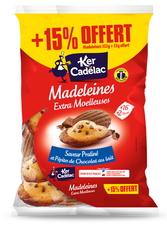 Madeleines Extra Moelleuses Saveur Praliné et Pépites De Chocolat Au Lait