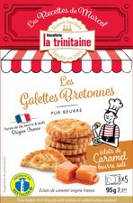 Les Galettes Bretonnes Pur Beurre aux éclats de caramel au beurre salé (5×2 galettes individuelles) – Etui Pocket