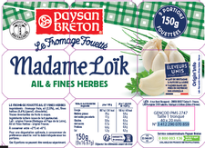 Le Fromage Fouetté Madame Loïk Ail & Fines Herbes