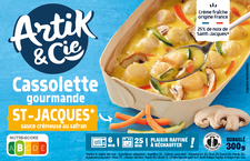 Cassolette gourmande St-Jacques* sauce crémeuse au safran