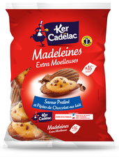 Madeleines Extra Moelleuses Saveur Praliné et Pépites De Chocolat Au Lait
