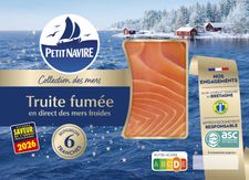 Truite fumée élevée en mer