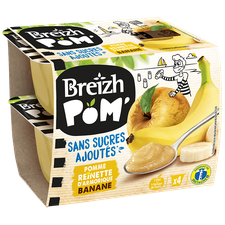 Purée de pomme banane sans sucres ajoutés