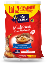 Madeleines Extra Moelleuses Saveur Praliné et Pépites De Chocolat Au Lait