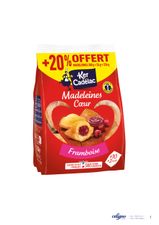 Madeleines cœur saveur framboise