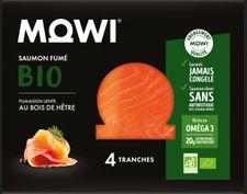SAUMON FUME BIOLOGIQUE 4 Tranches