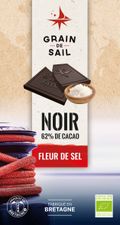 Tablette au chocolat noir et fleur de sel
