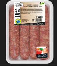 Saucisse a l’ ancienne au cidre et à l’oignon de Roscoff AOP