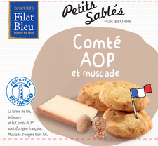 PETITS SABLÉS AU BEURRE AU COMTÉ ET À LA MUSCADE
