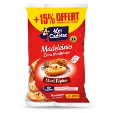 Madeleines Extra Moelleuses Maxi Pépites