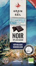 Tablette de chocolat noir 70% de cacao, origine République dominicaine