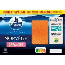 Saumon fumé Norvège -25% de sel