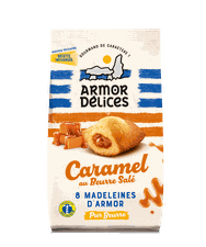 LA MADELEINE D&rsquo;ARMOR CARAMEL AU BEURRE SALE X8