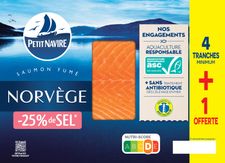 Saumon fumé Norvège -25% de sel