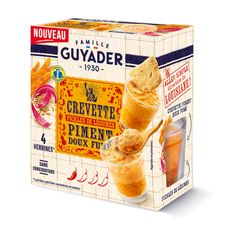 Verrines apéro Crevette piment doux fumé & pickles de légumes