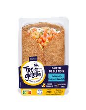 Galette saumon crème ciboulette