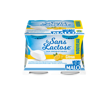 Spécialité laitière Sans lactose et aux probiotiques Citron