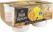 Yaourt au lait entier à l&rsquo;orange et ananas
