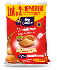 Madeleines Extra Moelleuses Noisette