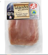 Filets de poulet fermier noir Label Rouge sans peau sous vide